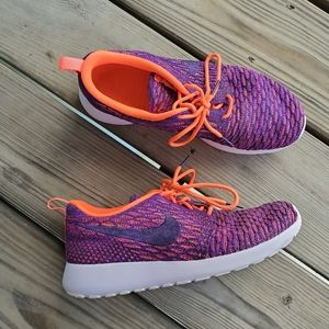 Bright Purple and Orange Nike Running Shoes